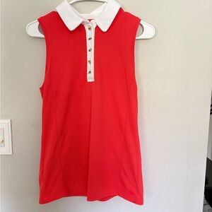 Imara Polo Lilly Pulitzer small red white gold